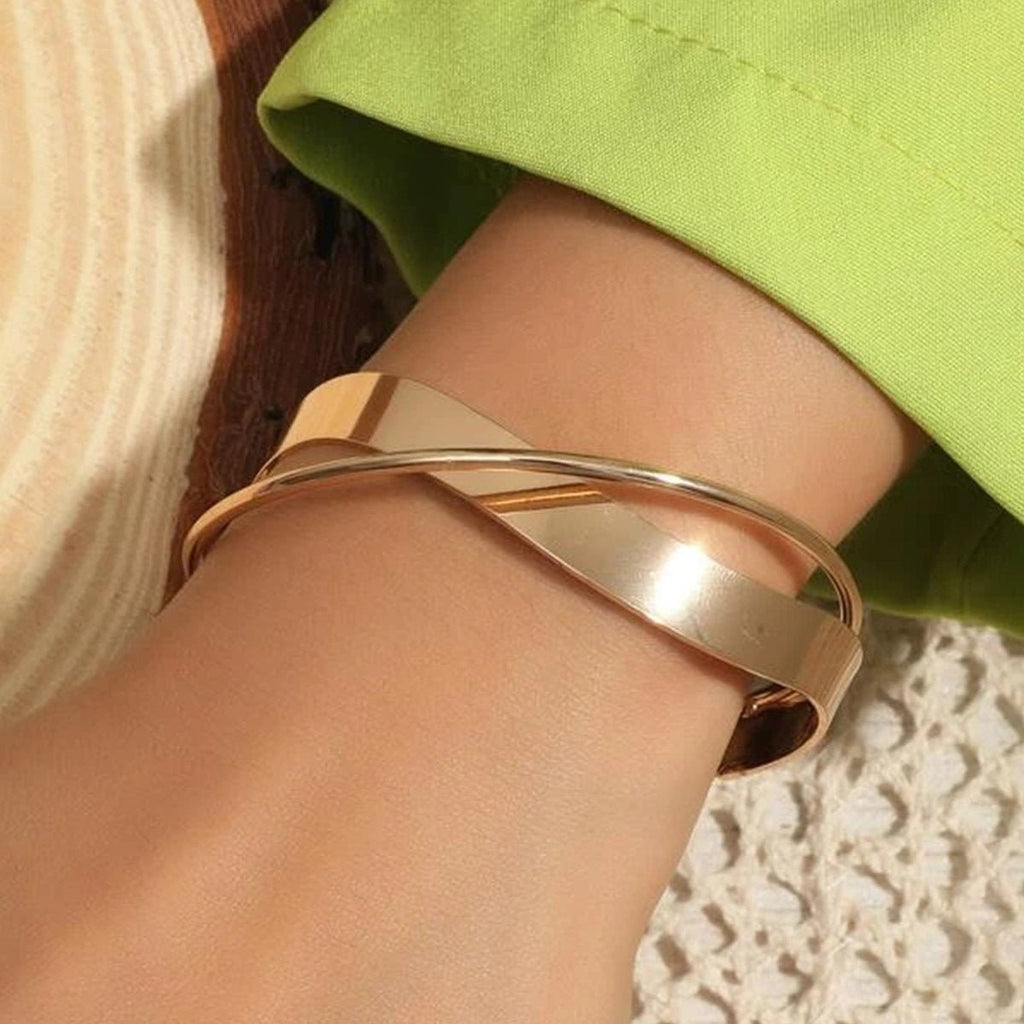 Mariam's Collection Mariam's Collection Retro Simple Mixed Open Bracelet(MAC202) — detail shot 6