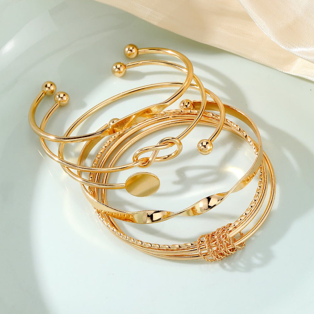 Mariam's Collection Mariam's Collection Retro Simple Mixed Open Bracelet(MAC202) — construction detail