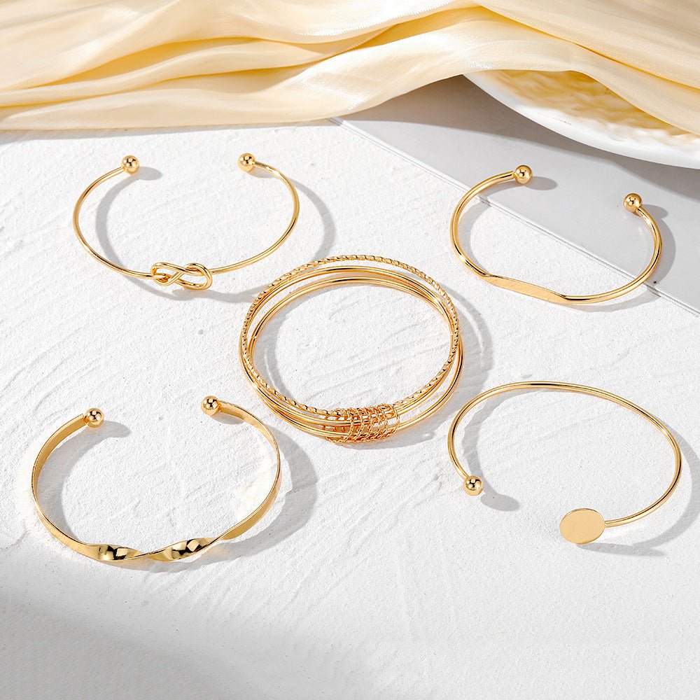 Mariam's Collection Mariam's Collection Retro Simple Mixed Open Bracelet(MAC202) — Mariam's Collection branding close-up