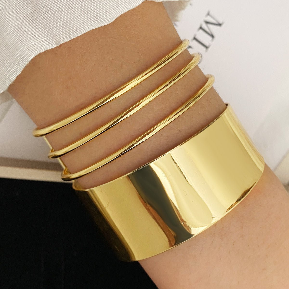 Mariam's Collection Bohemian Style Exaggerated Alloy Bracelet(MAC205) — lifestyle worn / used context