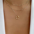 Mariam's Collection Mariam's Collection Thick Chain Round Pendant Necklace(MAC207) — main product shot