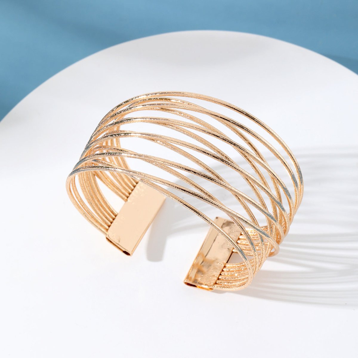 Mariam's Collection Minimalist Multi-layered Hollow Opening Geometric Bracelet(MAC210) — lifestyle worn / used context