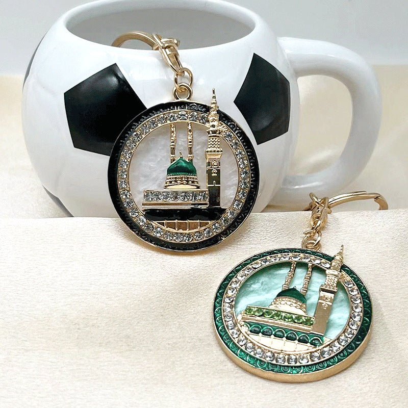 Mariam's Collection Gold Plated Mosque Of The Prophet Keychain | Masjid an-Nabawi Keychain (MAC214) — detail shot 8
