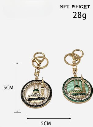 Mariam's Collection Gold Plated Mosque Of The Prophet Keychain | Masjid an-Nabawi Keychain (MAC214) — detail shot 6
