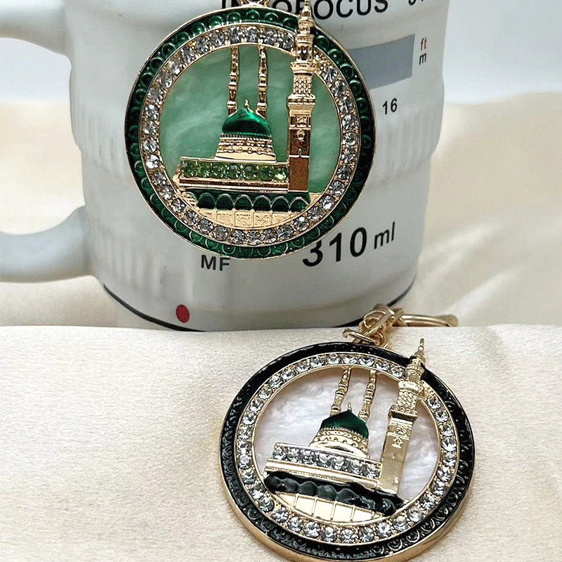 Mariam's Collection Gold Plated Mosque Of The Prophet Keychain | Masjid an-Nabawi Keychain (MAC214) — detail shot 7