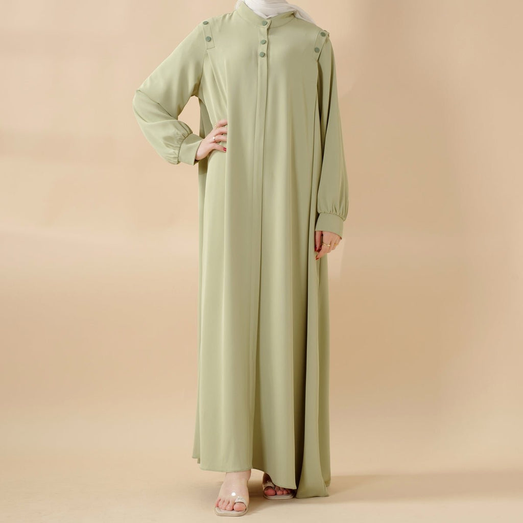Mariam's Collection Macaron Color Shoulder Button Pullover Abaya (MA083) — product category context