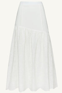 Madelyn White Eyelet Maxi Skirt Clothing Veiled 