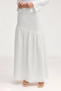 Madelyn White Eyelet Maxi Skirt Clothing Veiled 