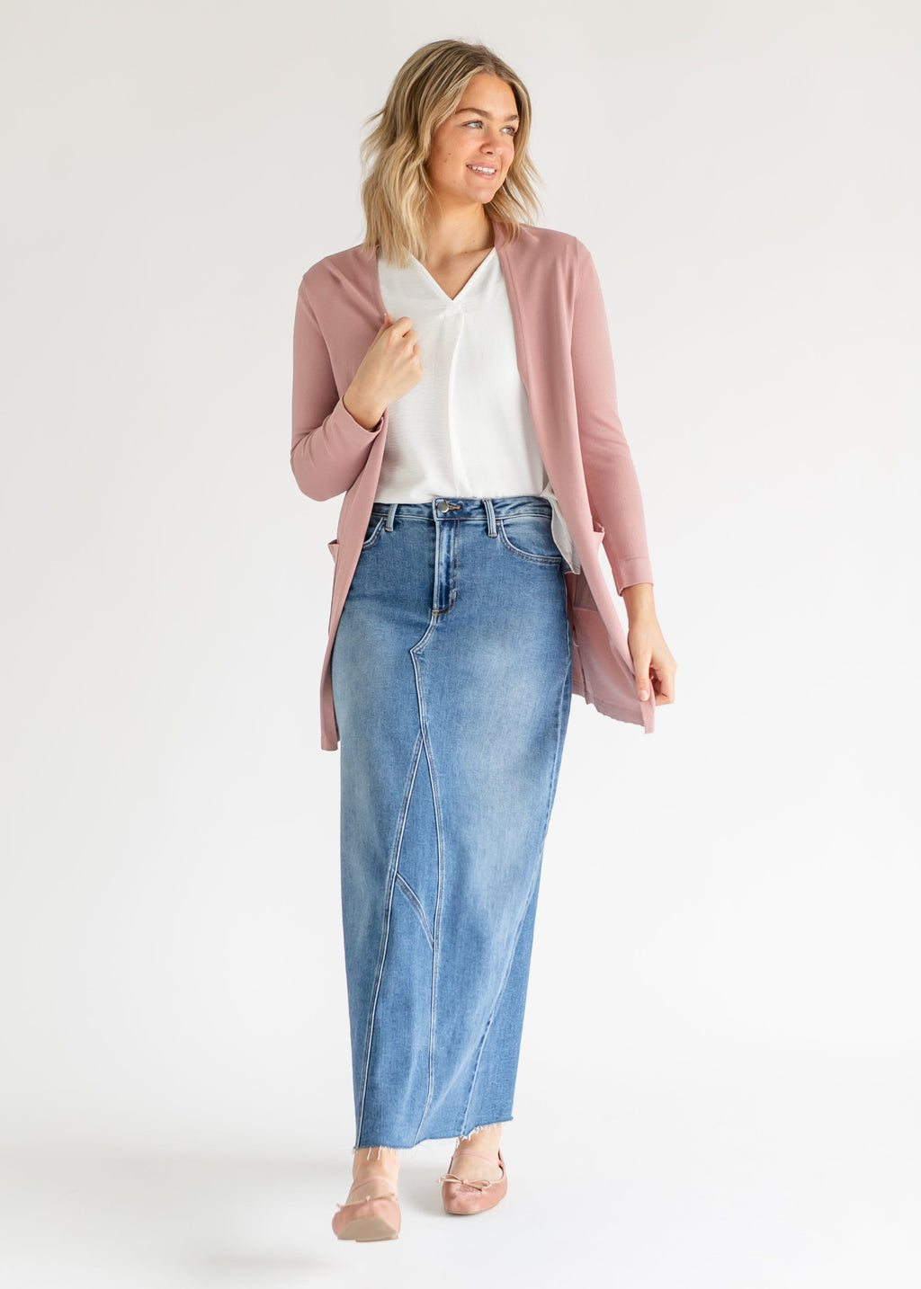 Inherit Co. Madison V-neck Short Sleeve Flowy Top - FINAL SALE — color detail
