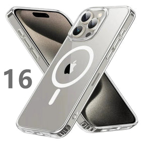 MagSafe Compatible Magnetic Clear Case for iPhone 16/15/14/13/12/11 Pro Max Plus - Wireless Charging Ready