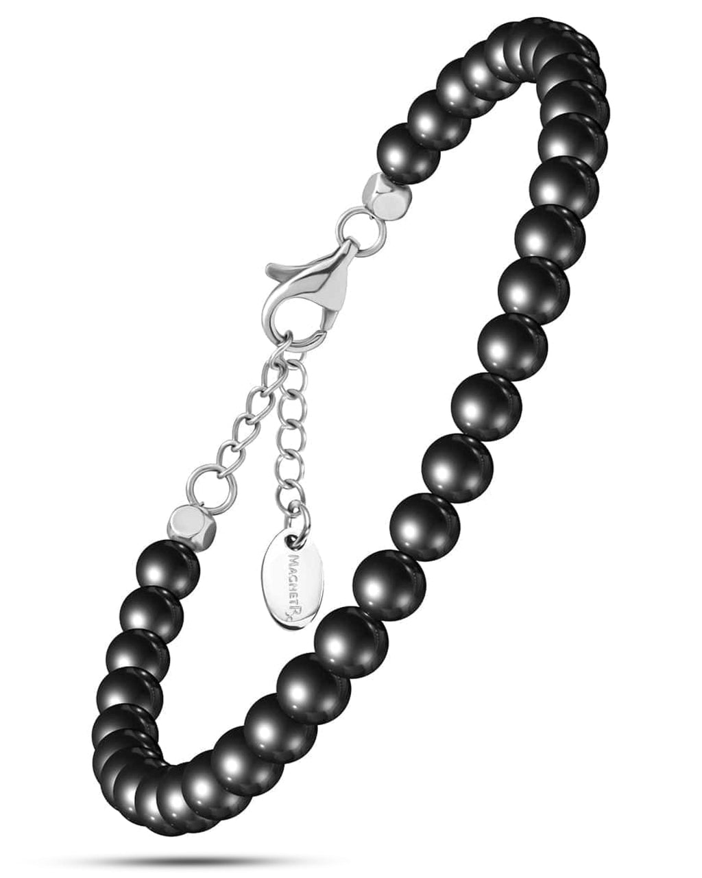 MagnetRX Hematite Magnetic Anklet (6mm Round Beads) — main product shot