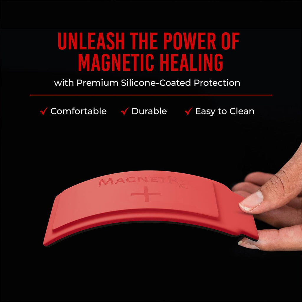 MagnetRX Biomagnetic Therapy Arc Magnets — Neodymium & Silicone (4 Curved Magnets) — lifestyle worn / used context