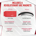 MagnetRX Biomagnetic Therapy Arc Magnets — Neodymium & Silicone (4 Curved Magnets) — detail shot 6