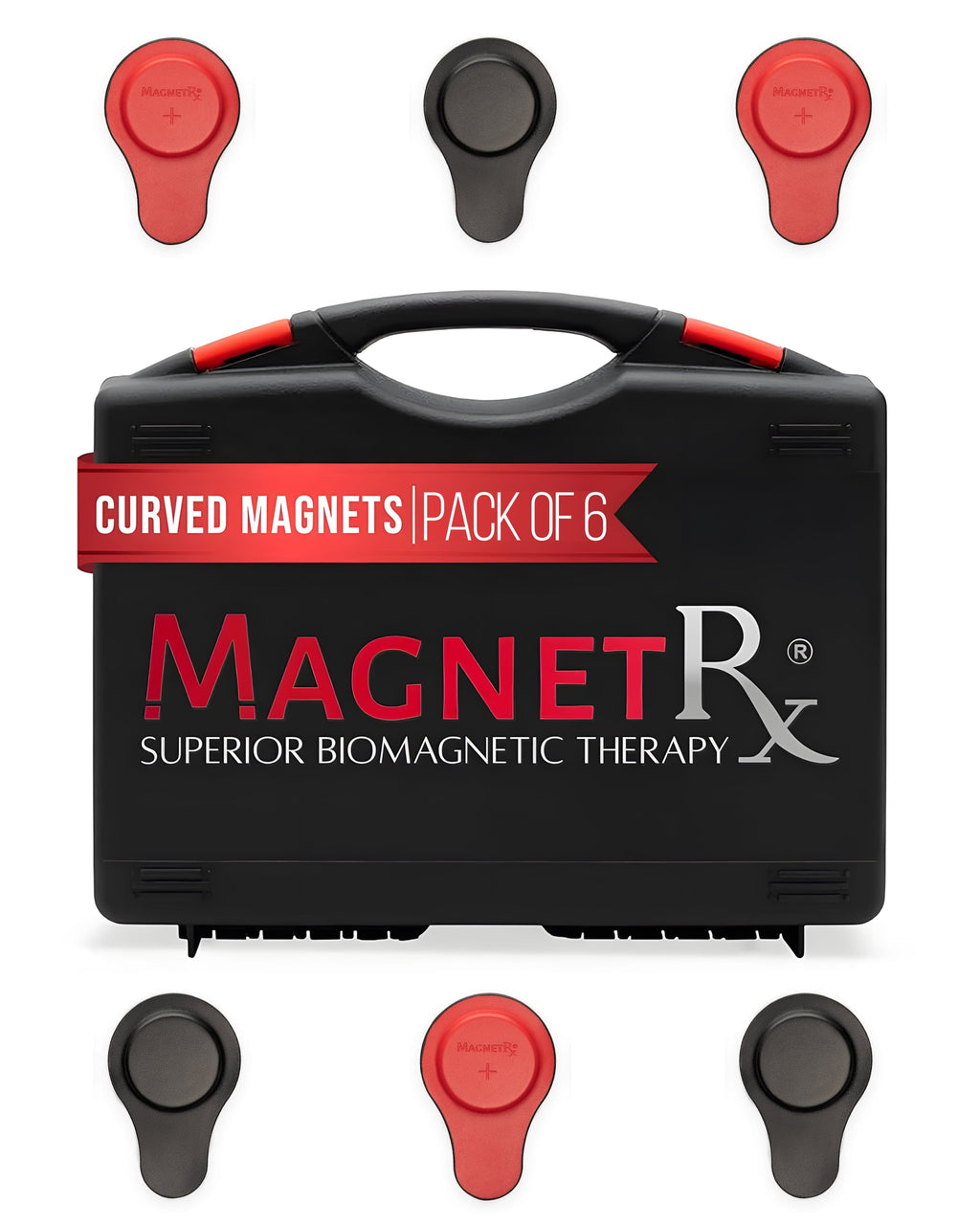 MagnetRX Biomagnetic Therapy Magnet Kit — Neodymium & Silicone (6 Mixed Unit) — main product shot