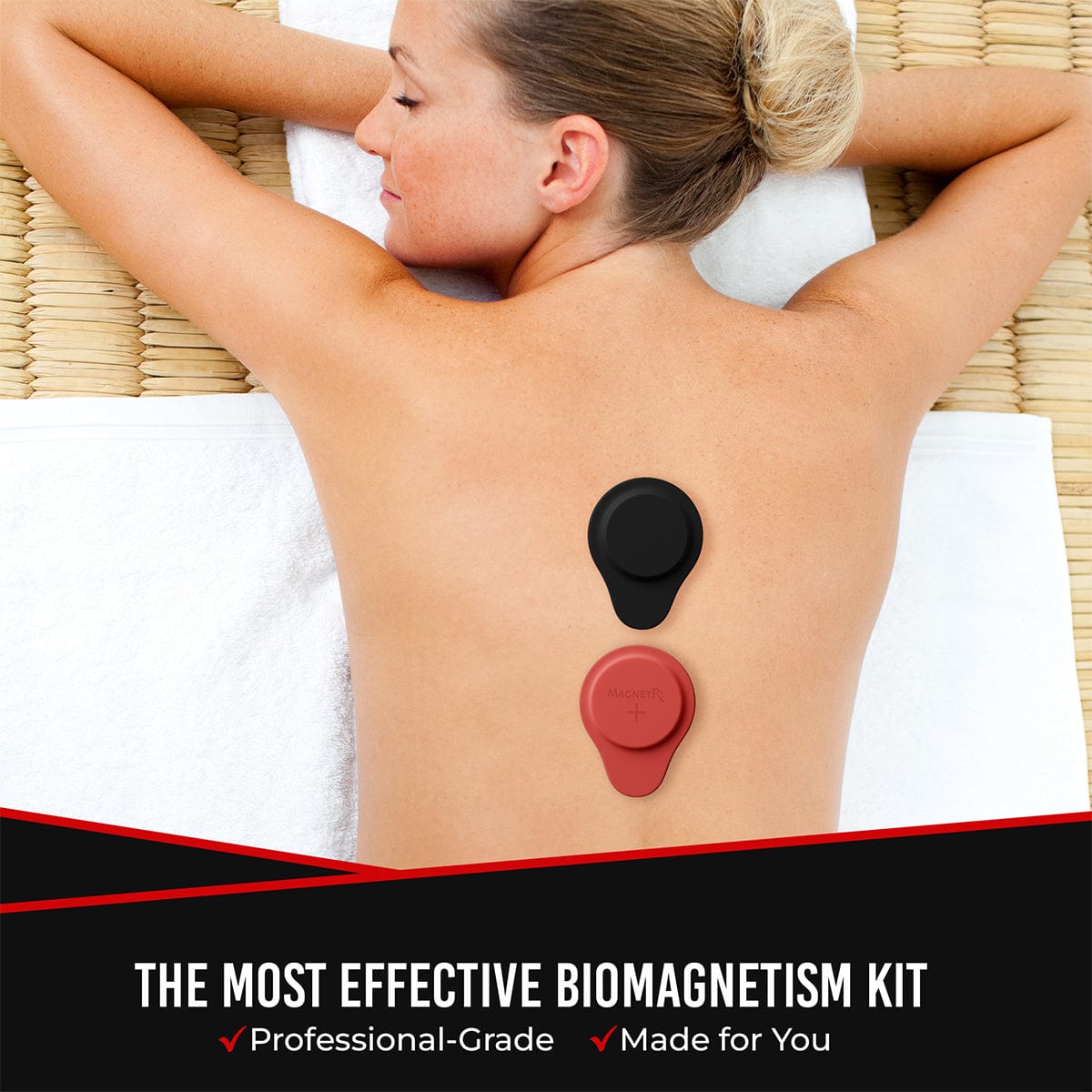 MagnetRX Biomagnetic Therapy Magnet Set — Neodymium & Silicone (2 Large Magnets) — construction detail