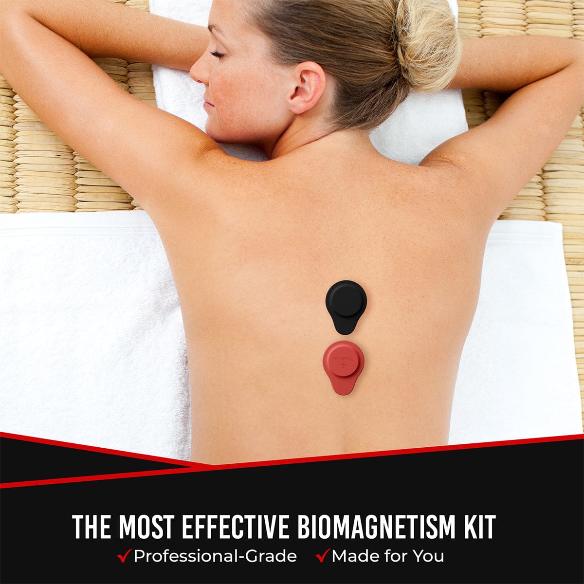 MagnetRX Biomagnetic Therapy Magnet Set — Neodymium & Silicone (2 Medium Magnets) — construction detail