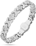 MagnetRX Clover Magnetic Bracelet for Women (Silver) — main product shot