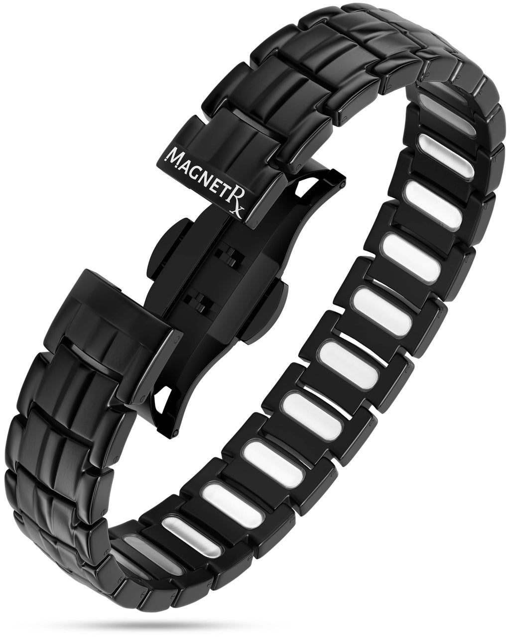 MagnetRX EllipseMAX Magnetic Bracelet for Men (Black) — main product shot