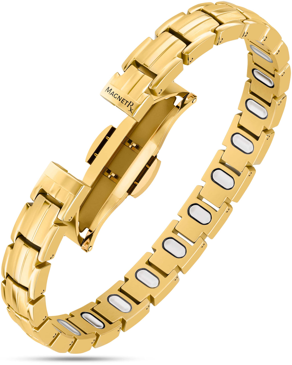 MagnetRX EllipseMAX Magnetic Bracelet for Women (Gold) — main product shot
