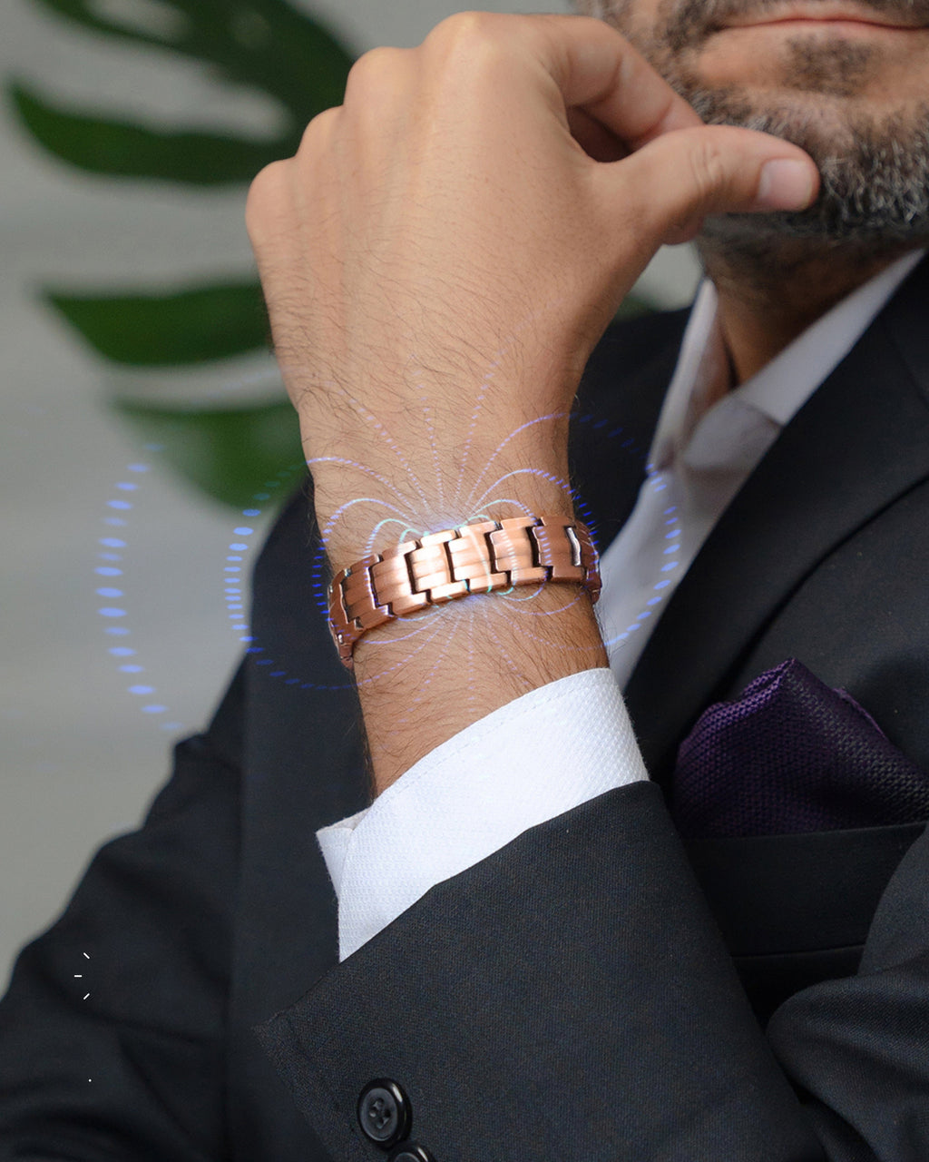 MagnetRX EllipseMAX Magnetic Copper Bracelet for Men — detail shot 9