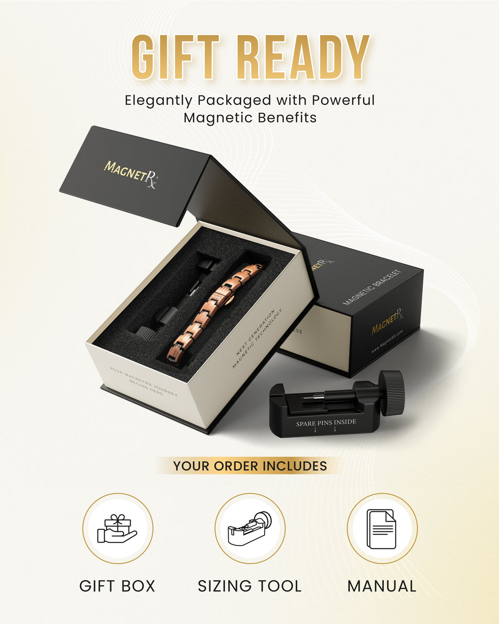 MagnetRX EllipseMAX Magnetic Copper Bracelet for Women — detail shot 7