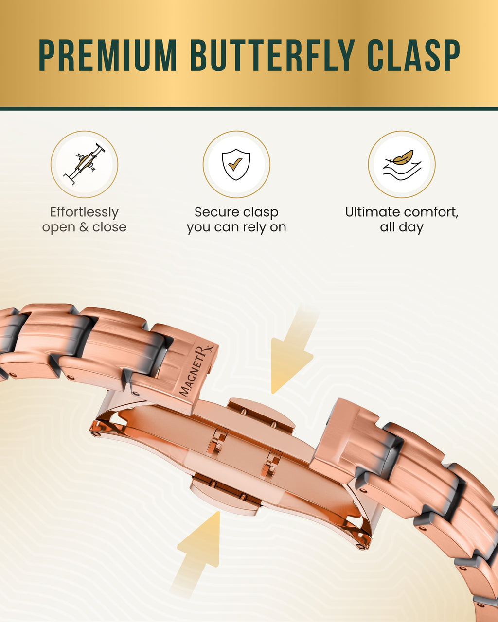 MagnetRX EllipseMAX Magnetic Copper Bracelet for Women — lifestyle worn / used context