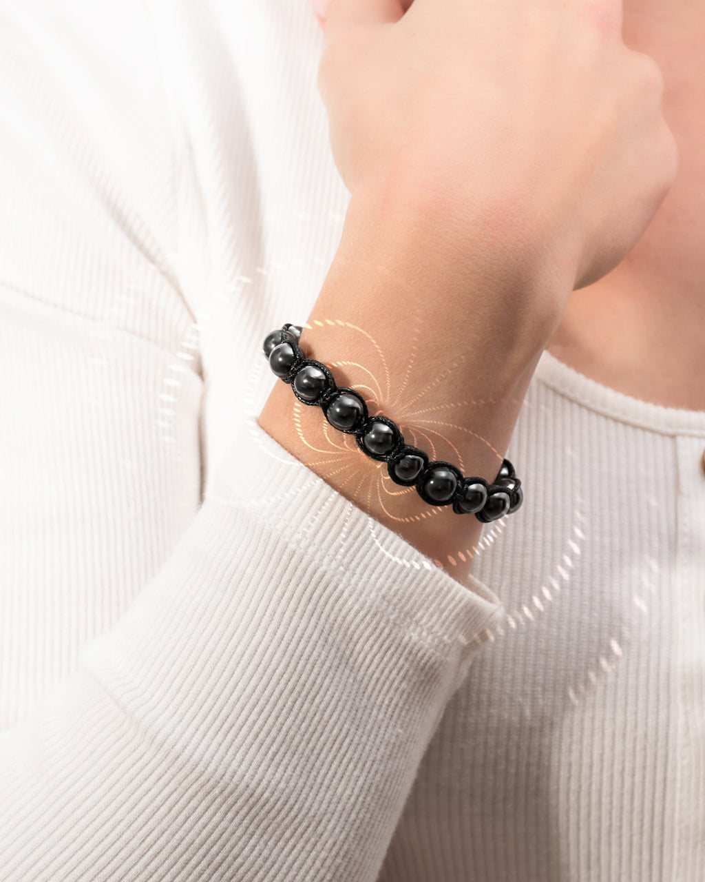MagnetRX High Power Magnetic Hematite Bracelet Bali Style — detail shot 9