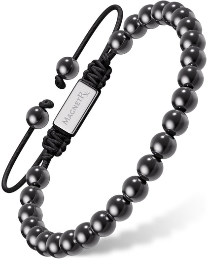 MagnetRX High Power Magnetic Hematite Bracelet Classic 6mm Bead — main product shot