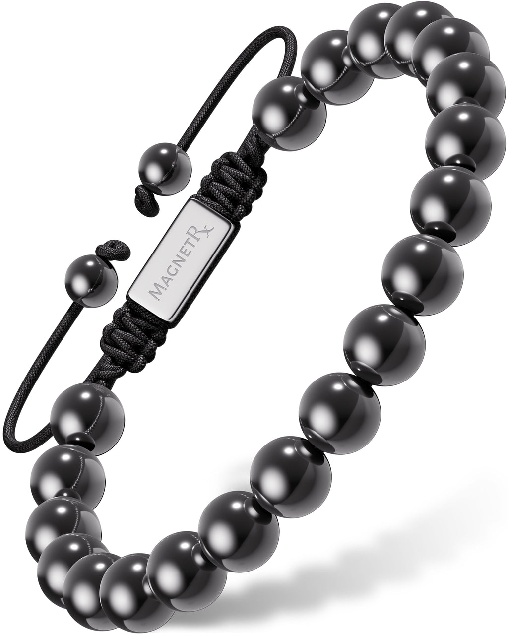 MagnetRX High Power Magnetic Hematite Bracelet Classic 8mm Bead — main product shot