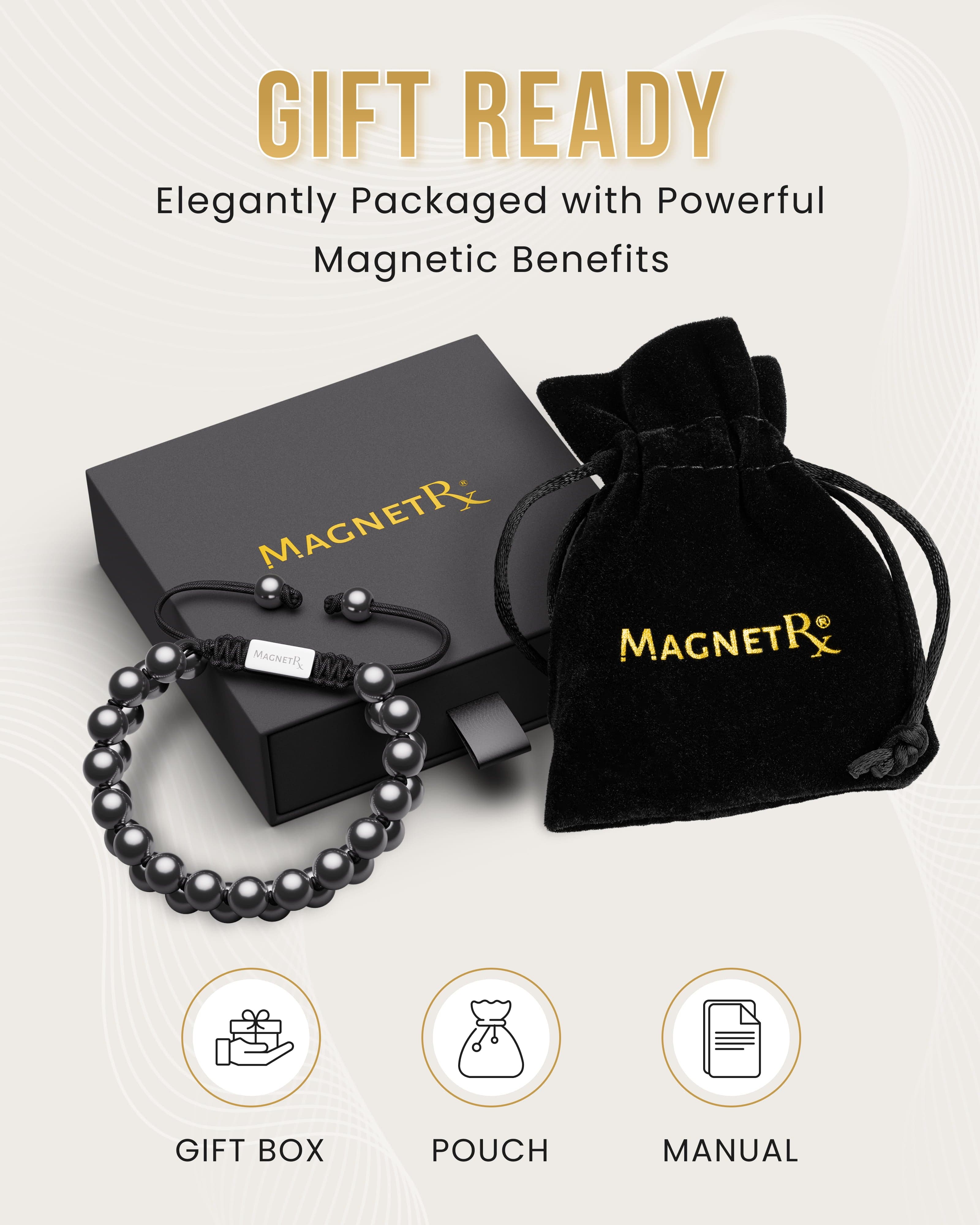 MagnetRX High Power Magnetic Hematite Bracelet Double Row — detail shot 6