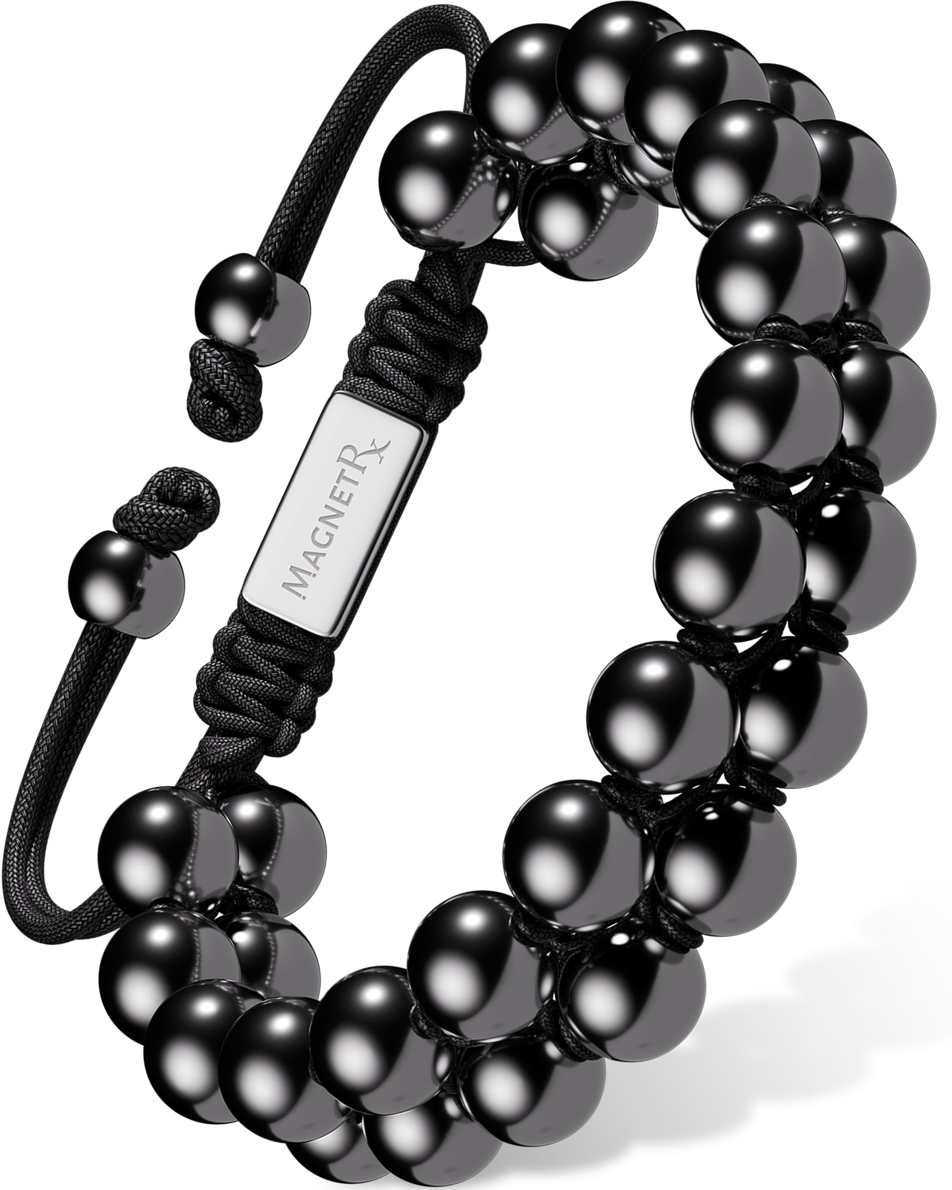 MagnetRX High Power Magnetic Hematite Bracelet Double Row — main product shot