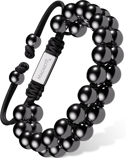 MagnetRX High Power Magnetic Hematite Bracelet Double Row — main product shot
