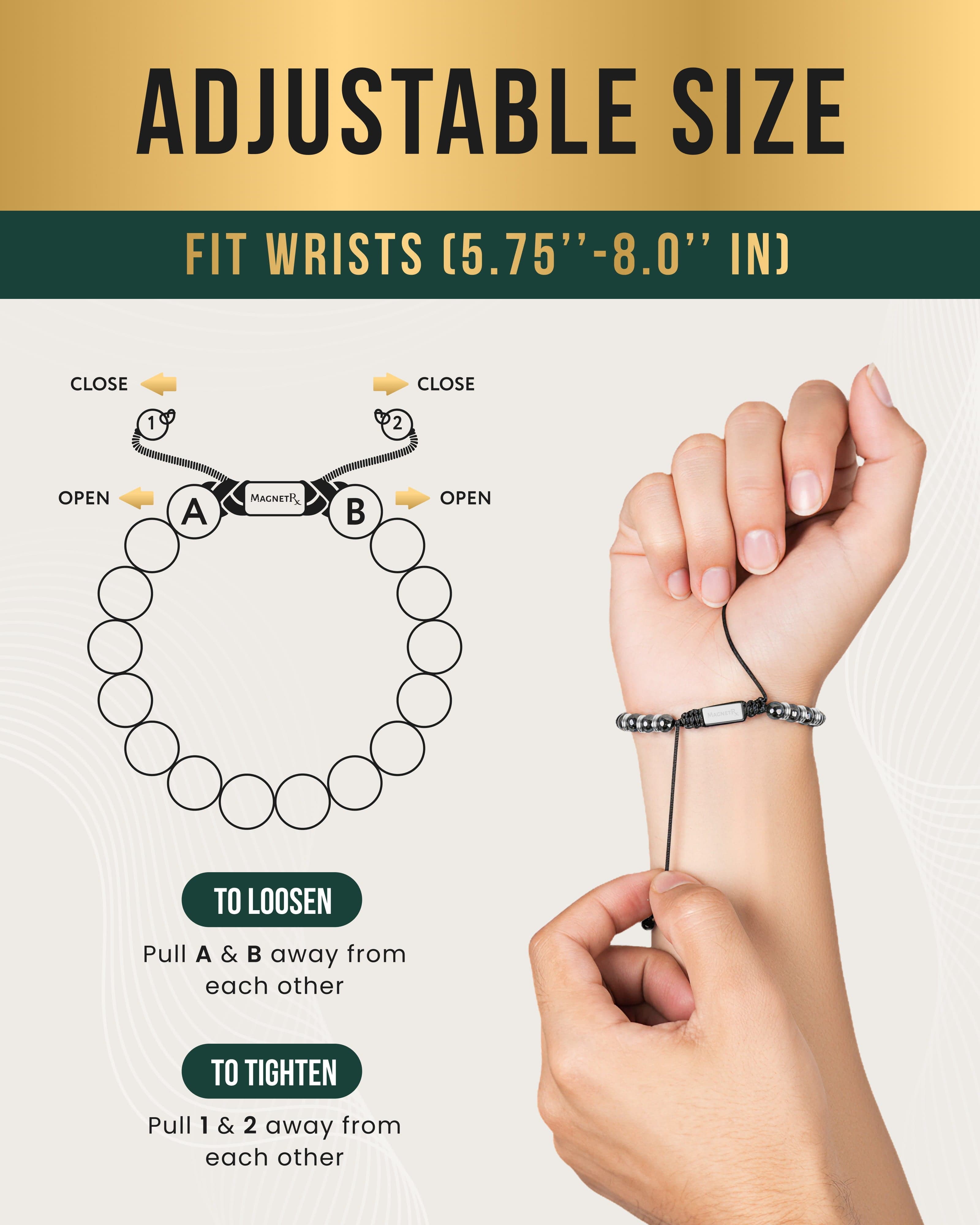 MagnetRX High Power Magnetic Hematite Bracelet Silver Titan — lifestyle worn / used context