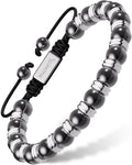 MagnetRX High Power Magnetic Hematite Bracelet Silver Titan — main product shot