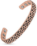 MagnetRX Link Chain Inlay Copper Cuff Magnetic Therapy Bracelet for Men & Women — main product shot