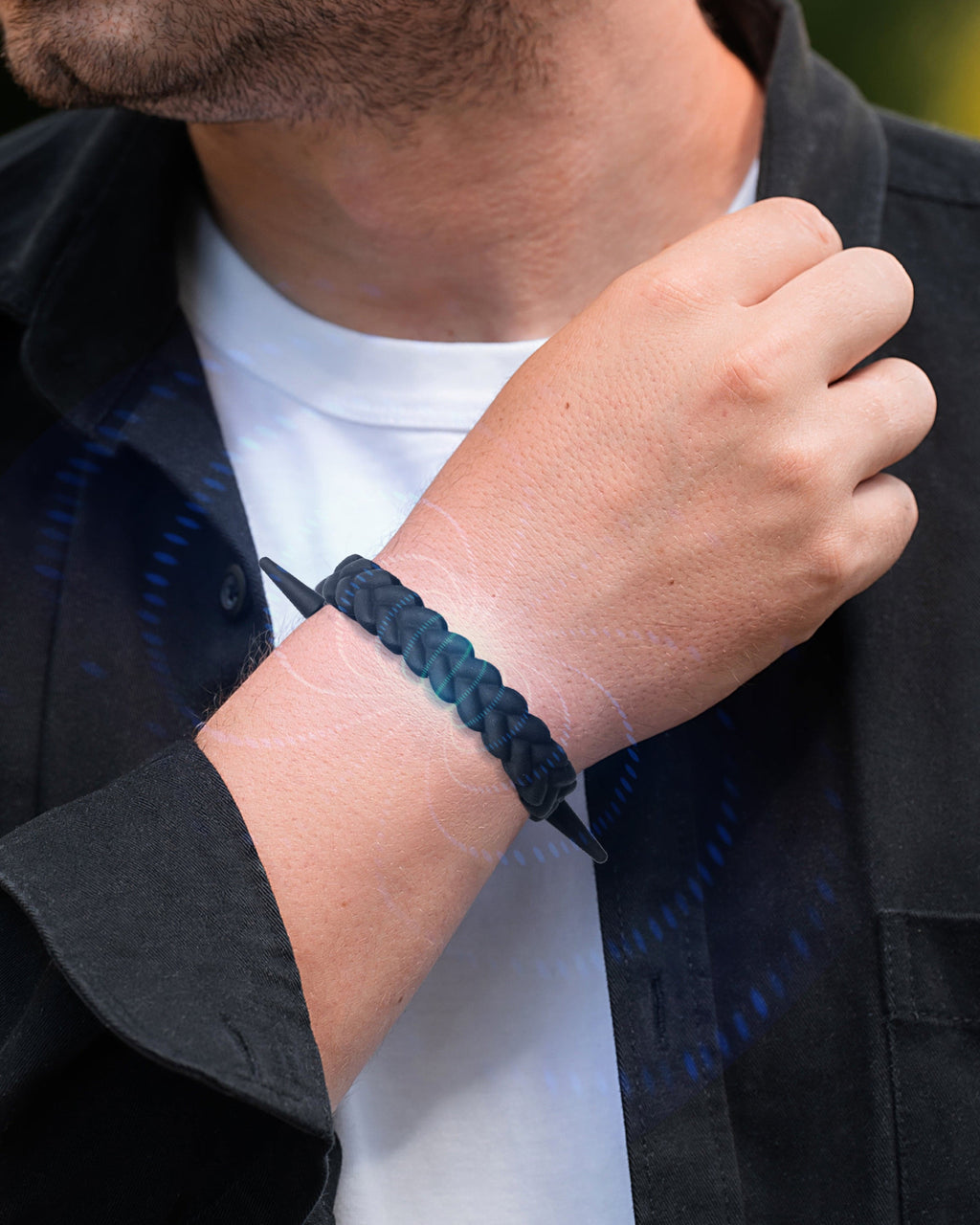 MagnetRX Magnetic Silicone Golf Bracelets (Braided) — construction detail
