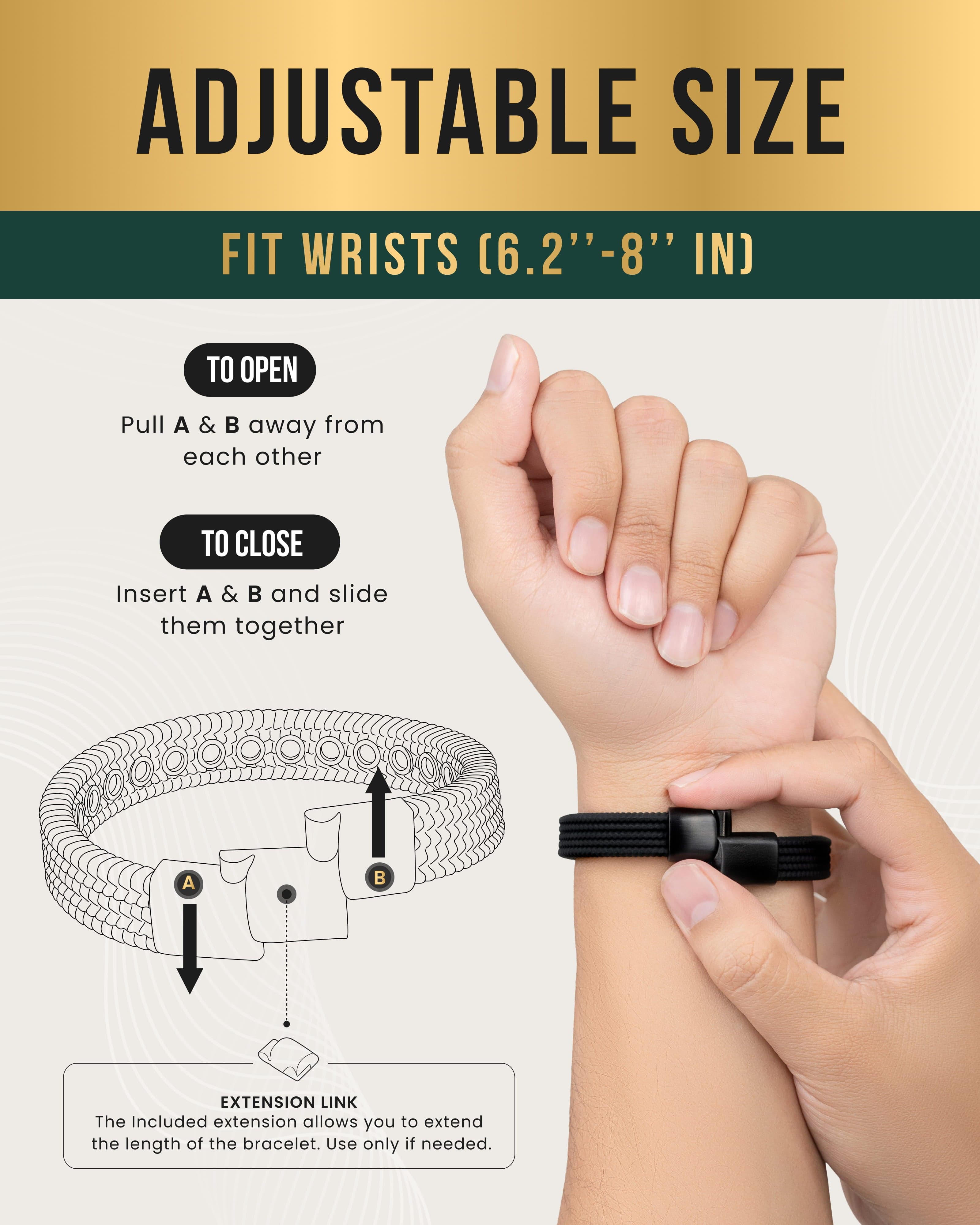 MagnetRX Magnetic Silicone Golf Bracelets (Classic) — MagnetRX branding close-up