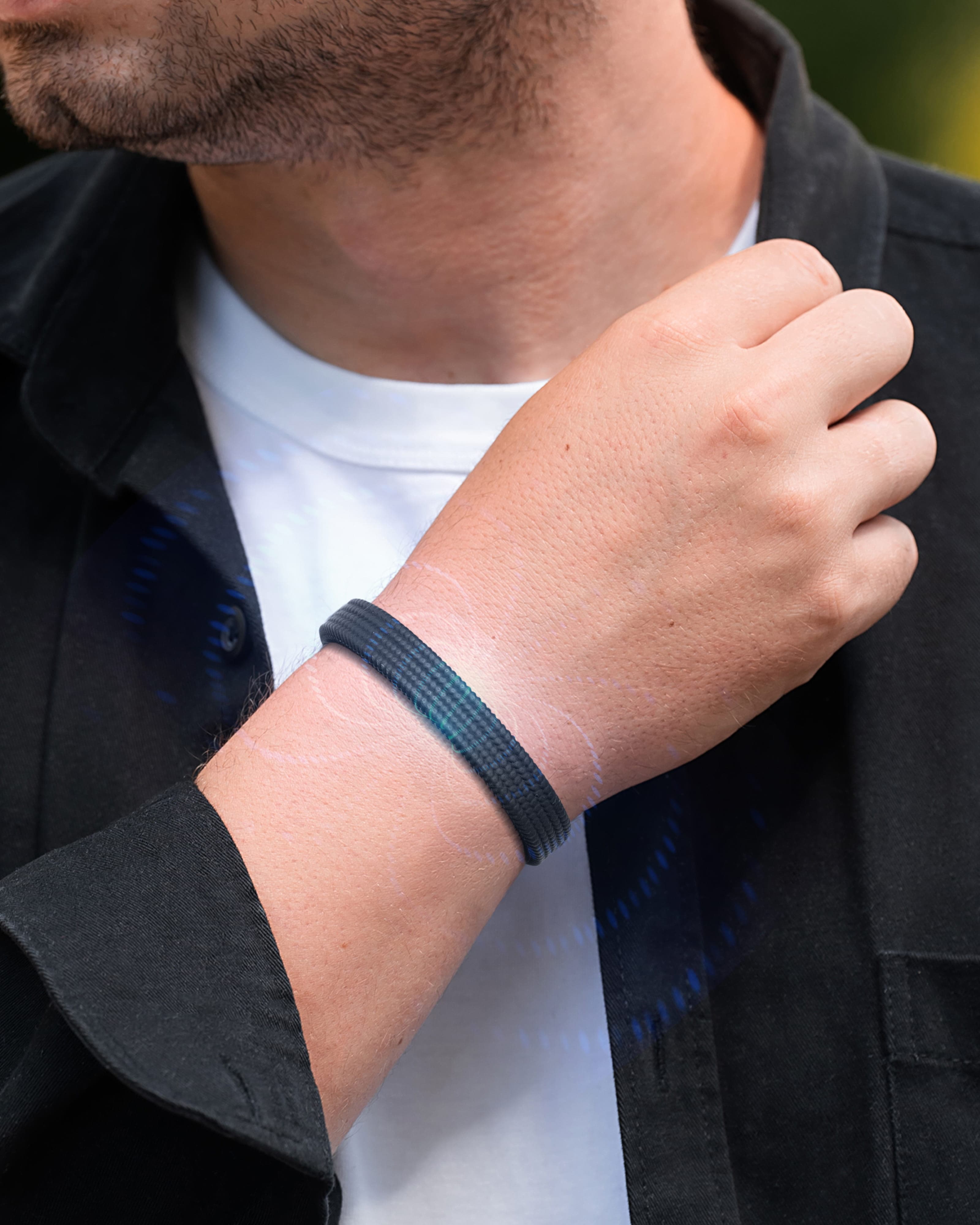 MagnetRX Magnetic Silicone Golf Bracelets (Classic) — construction detail