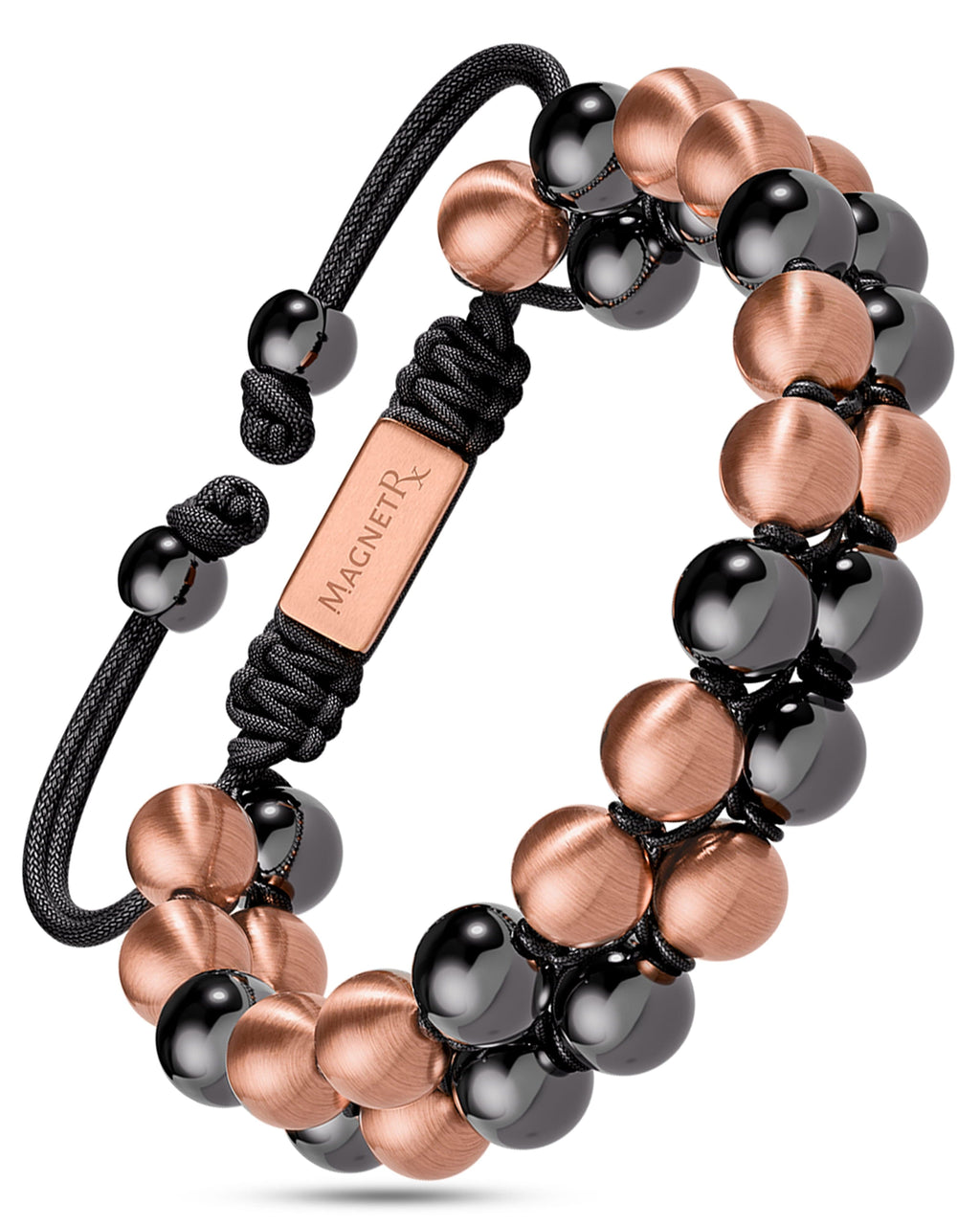 MagnetRX MAX Strength Magnetic Hematite & Copper Bracelet (Double Row) — main product shot
