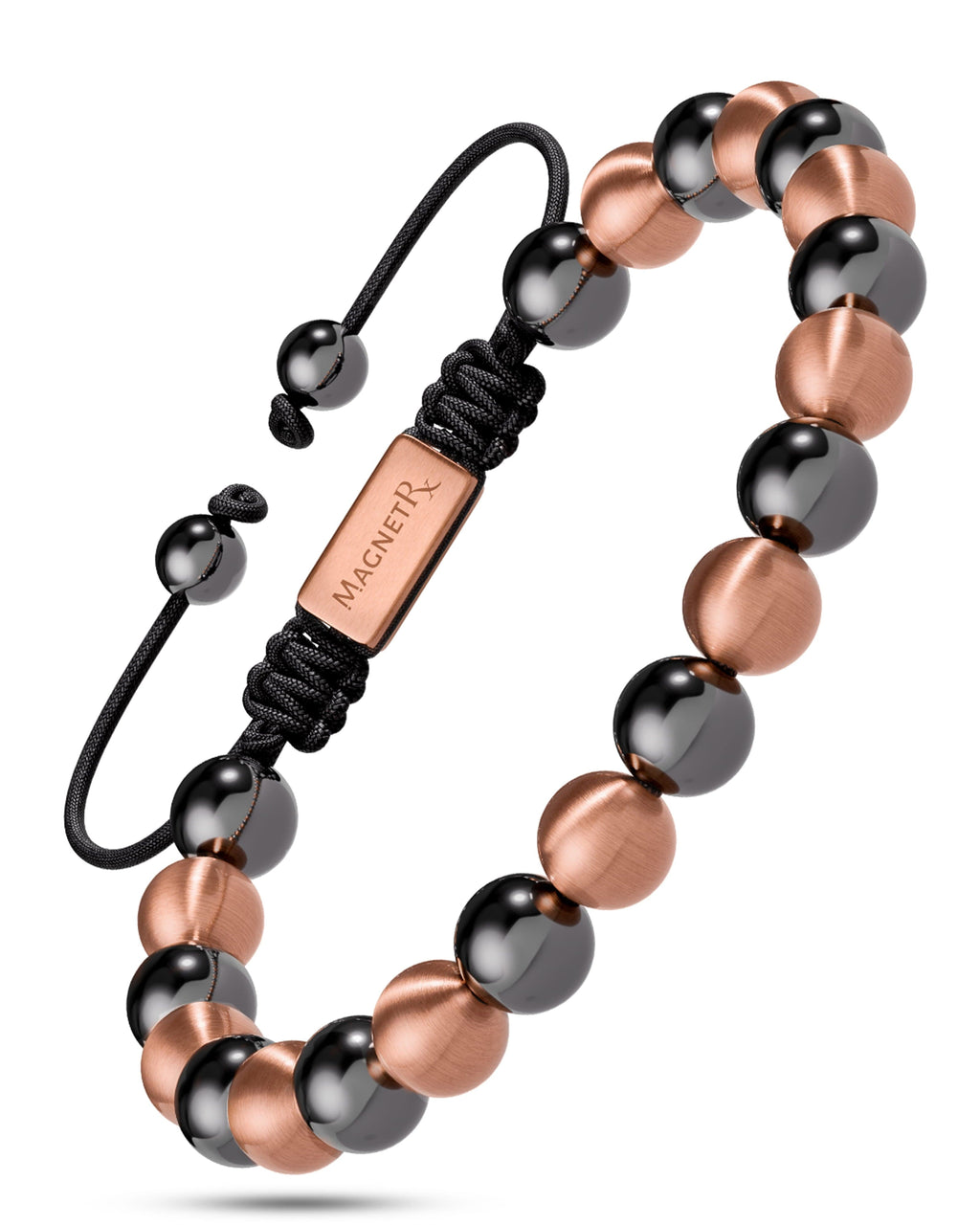 MagnetRX MAX Strength Magnetic Hematite & Copper Bracelet (Single Row) — main product shot