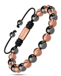 MagnetRX MAX Strength Magnetic Hematite & Copper Bracelet (Single Row) — main product shot