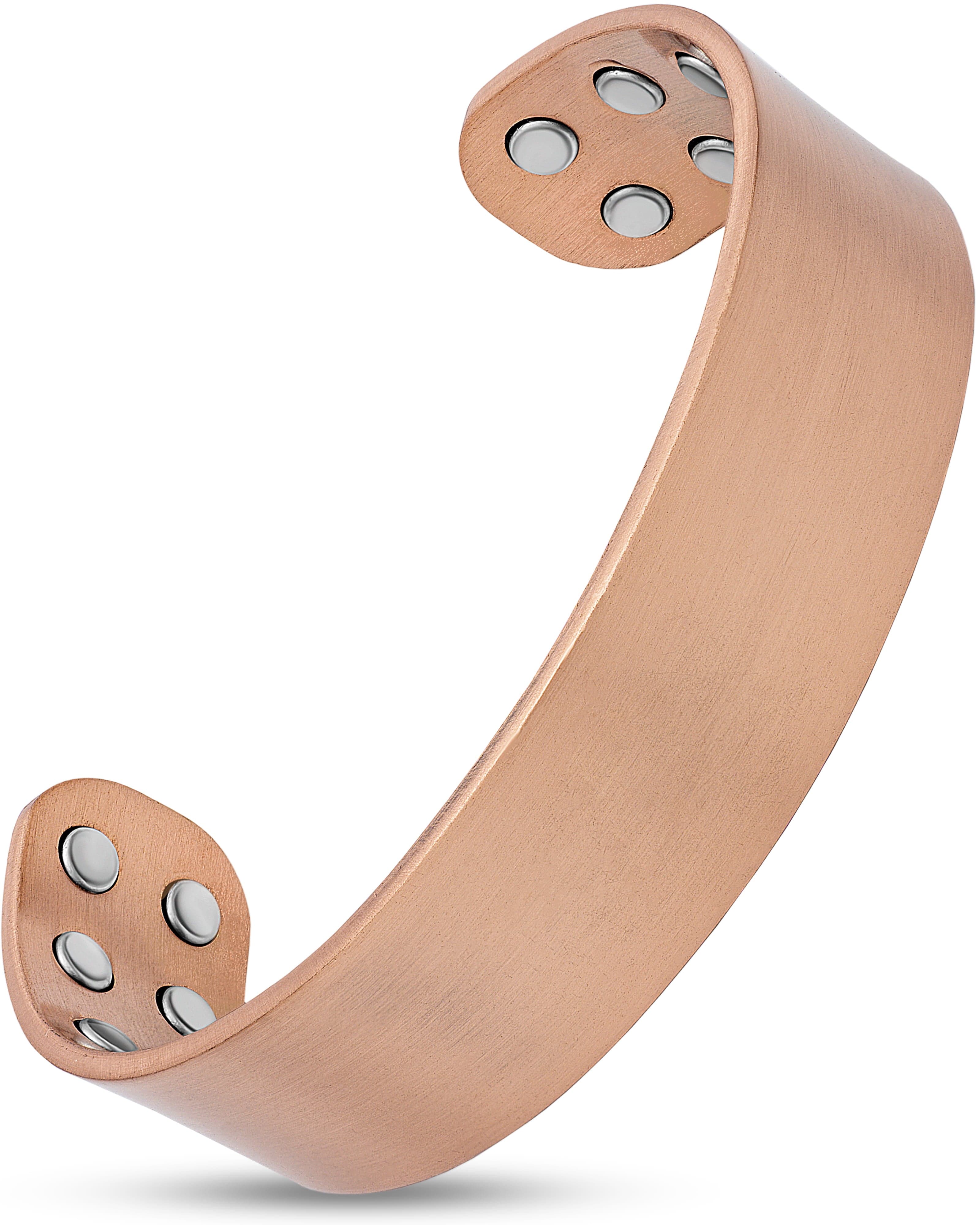 MagnetRX Mega Strength Magnetic Therapy Bracelet Wide Copper Cuff — main product shot