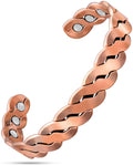 MagnetRX Rugged Twist Copper Magnetic Therapy Bracelet Bangle — main product shot