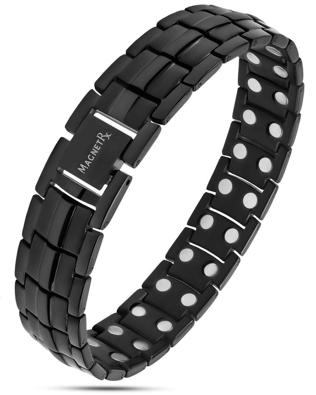 MagnetRX Ultra Strength Magnetic Therapy Bracelet Black Classic — main product shot