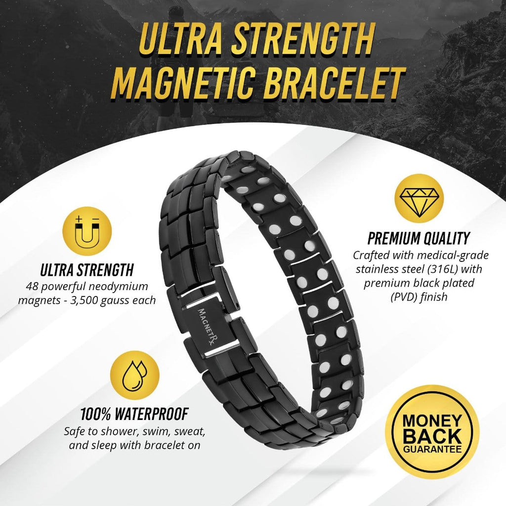 MagnetRX Ultra Strength Magnetic Therapy Bracelet Black Classic — bracelet category context