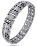 MagnetRX Ultra Strength Magnetic Therapy Bracelet Gunmetal Gray Classic — main product shot
