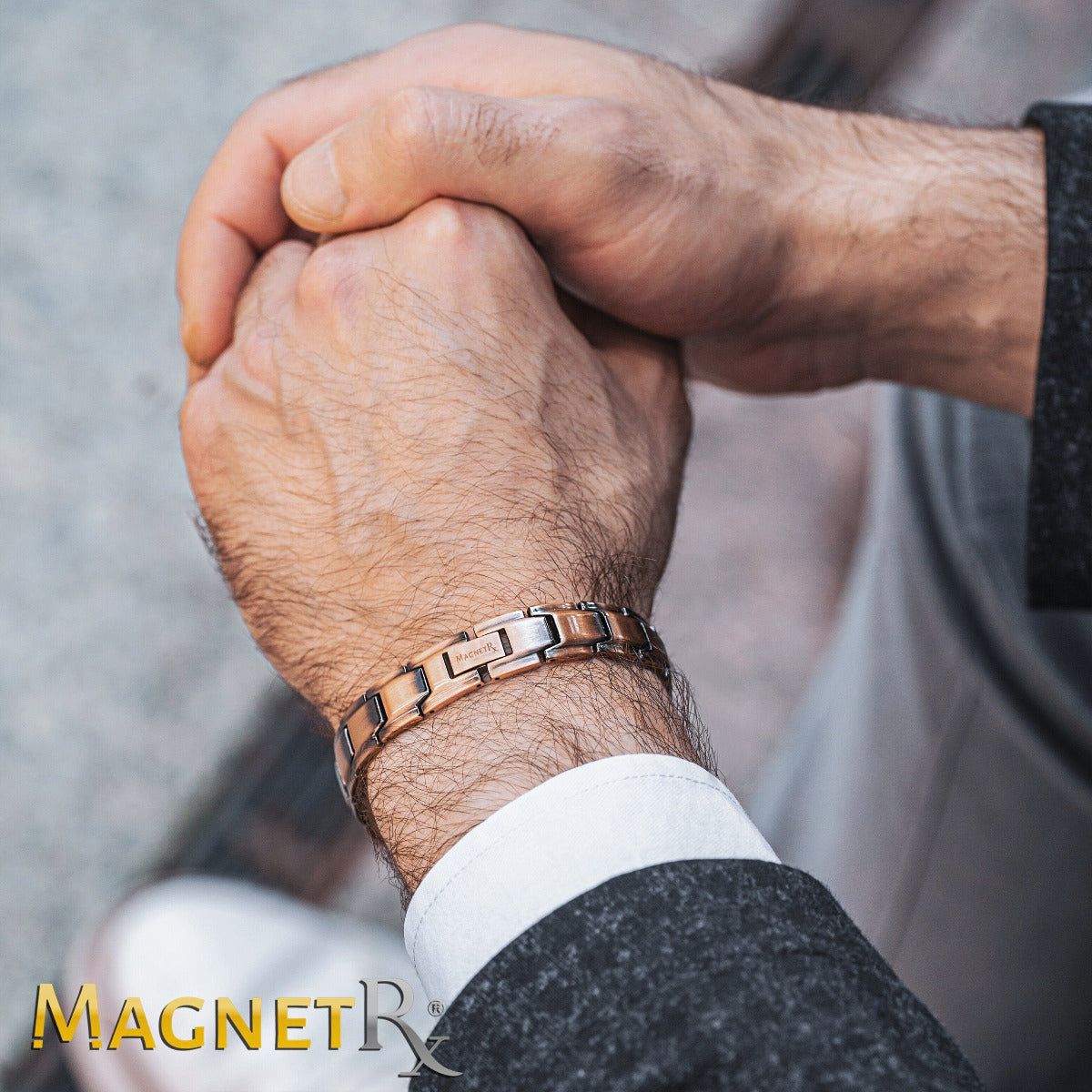 MagnetRX Ultra Strength Pure Copper Magnetic Therapy Bracelet (Leo) — construction detail