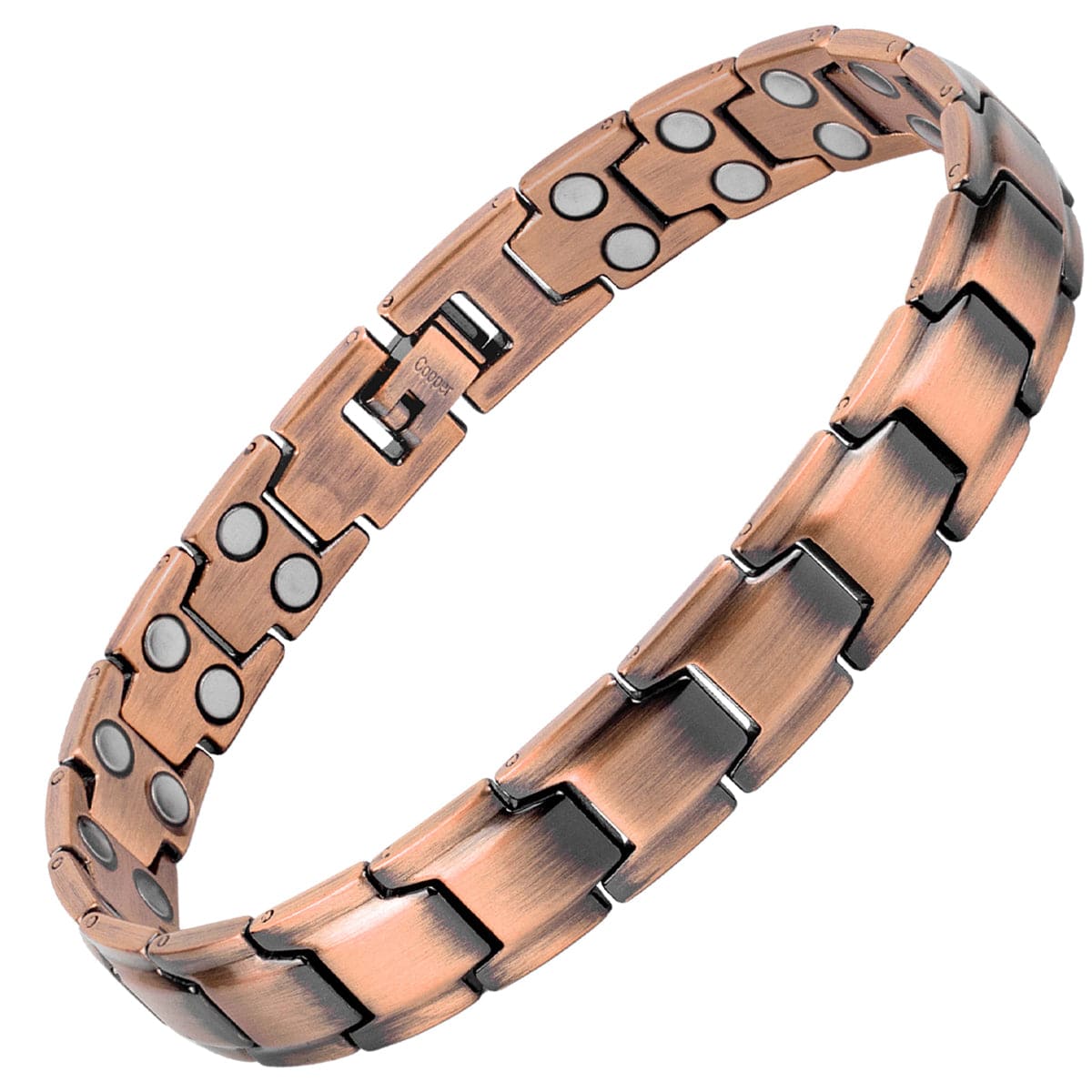 MagnetRX Ultra Strength Pure Copper Magnetic Therapy Bracelet (Leo) — detail shot 9