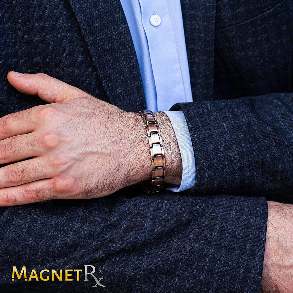 MagnetRX Ultra Strength Pure Copper Magnetic Therapy Bracelet (Leo) — detail shot 6
