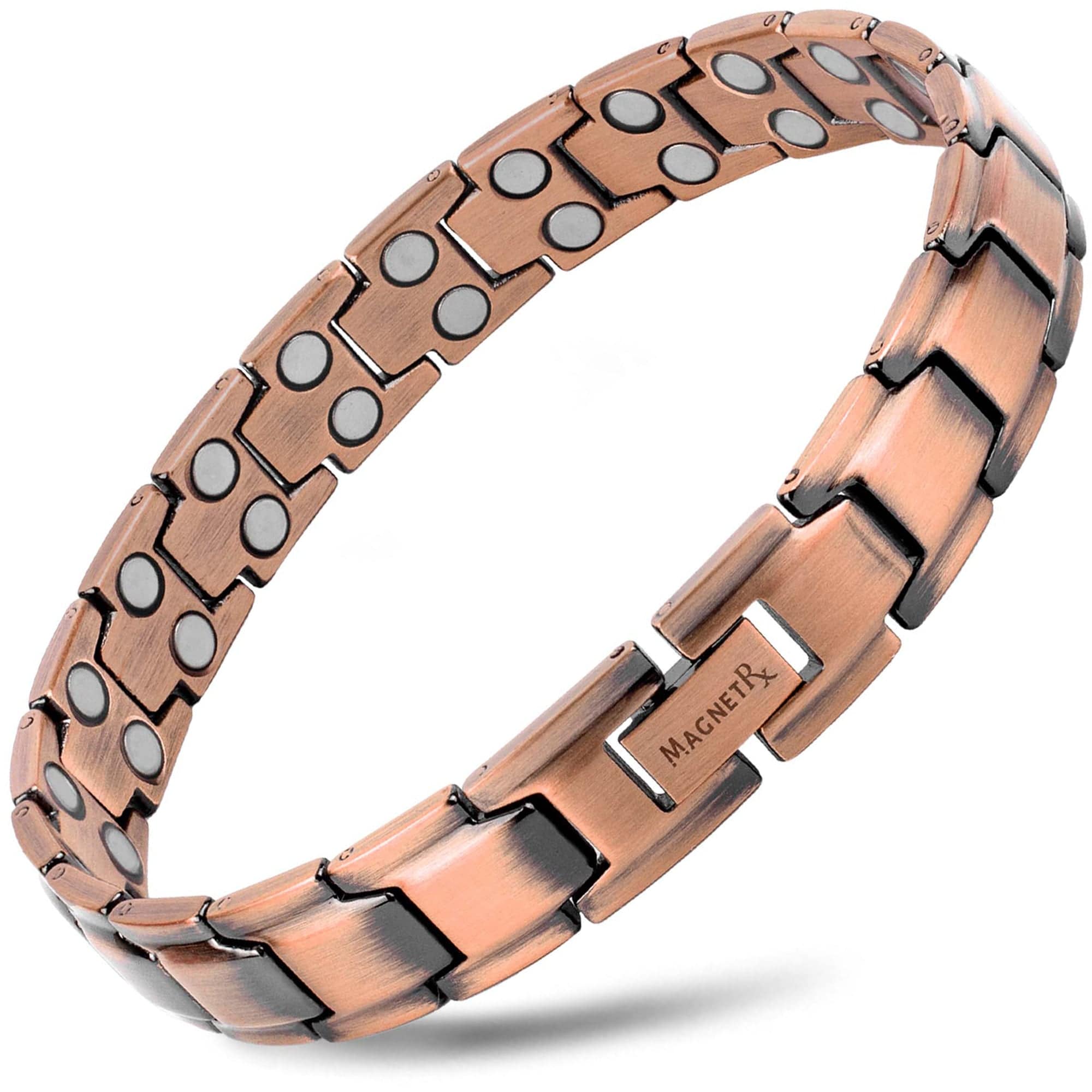 MagnetRX Ultra Strength Pure Copper Magnetic Therapy Bracelet (Leo) — detail shot 10